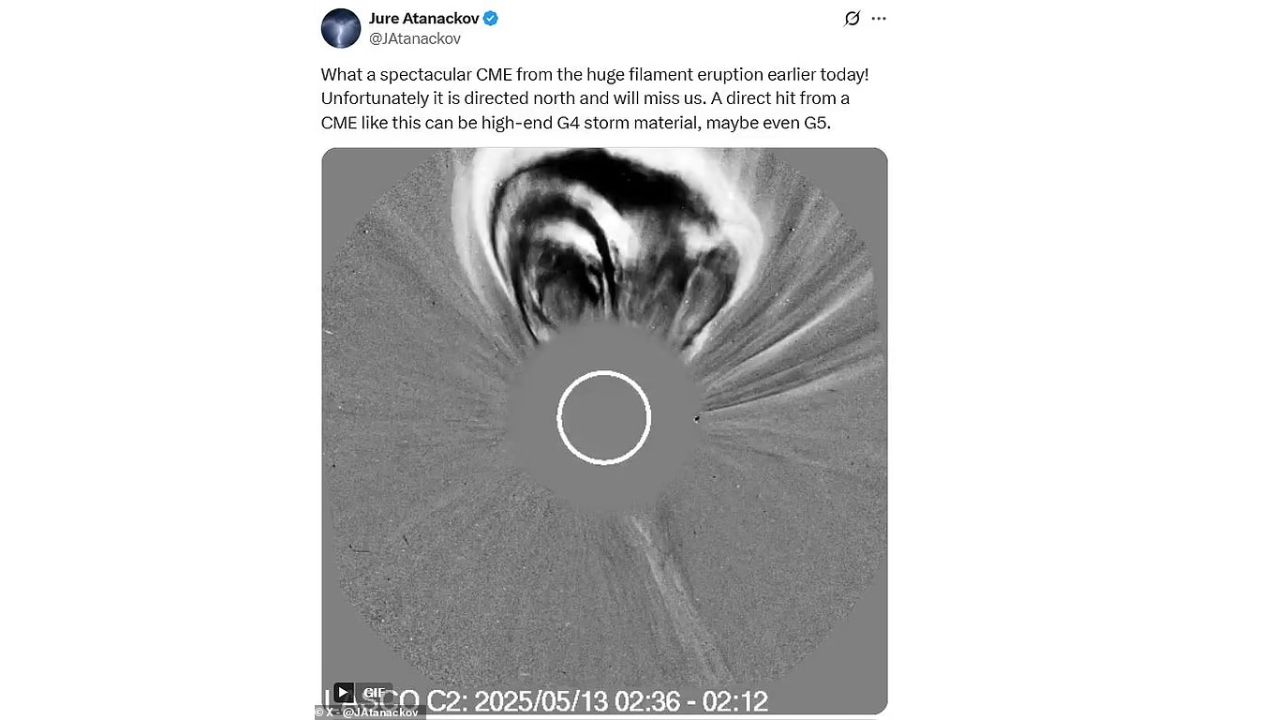 Expertos advierten posible erupción solar que afectaría a la Tierra el día de mañana