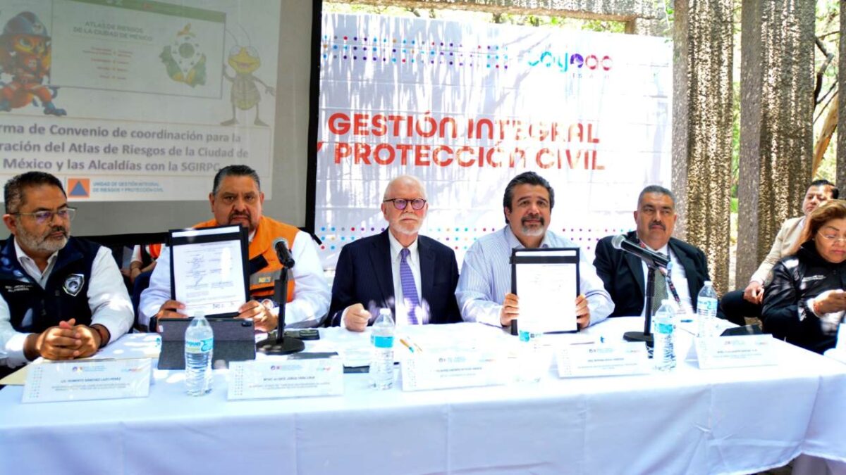 La alcaldía Coyoacán firmó un convenio para integrar un Atlas de riesgos de la CDMX.