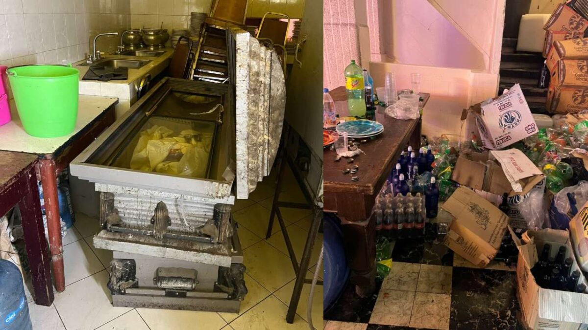 Hallan ataúdes como hieleras y extintores caducados en la fiesta clandestina de La Guerrero.
