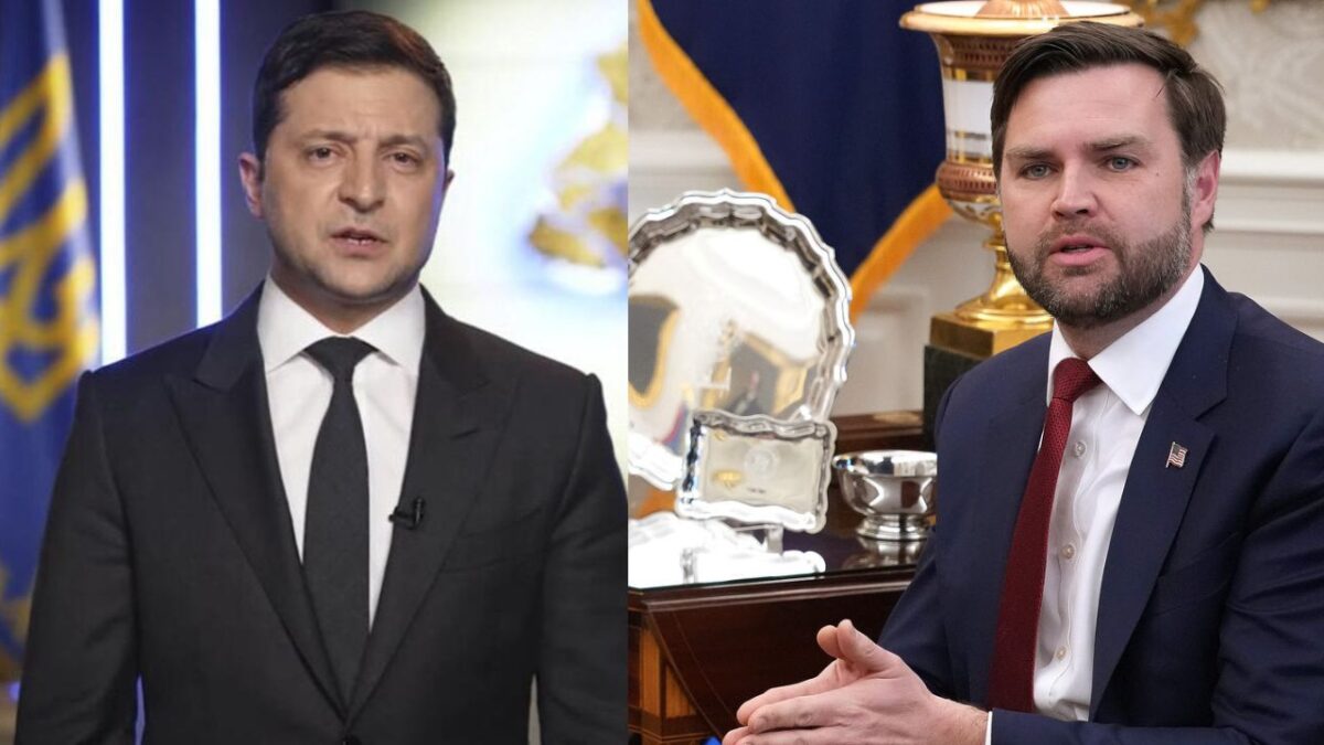 JD Vance conversa con Zelenski en la misa inaugural de Papa