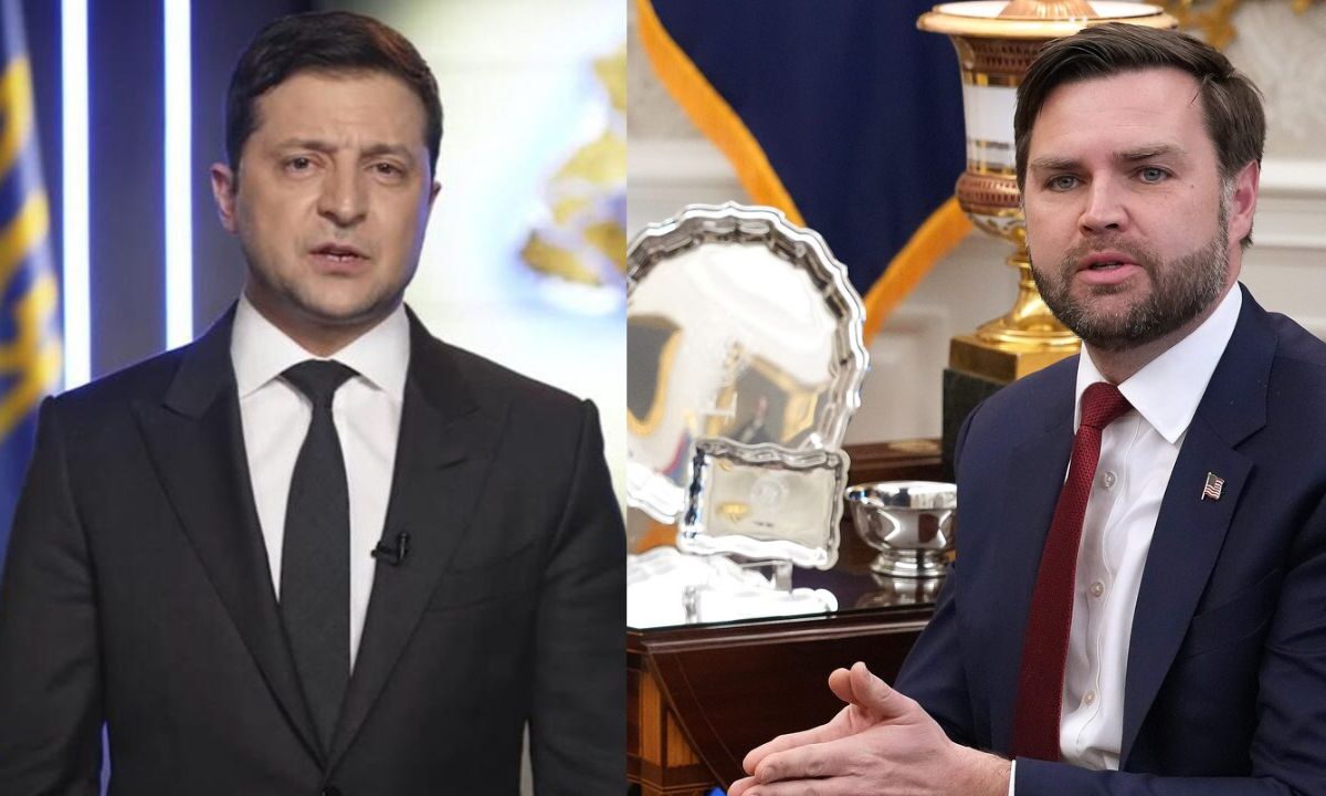 JD Vance conversa con Zelenski en la misa inaugural de Papa