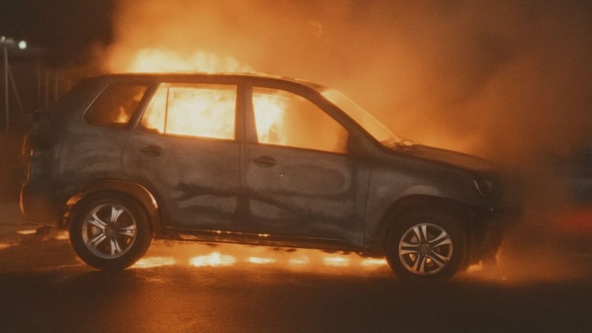 Hasta el momento se han realizado 3 denuncias formales de vehículos incendiados.