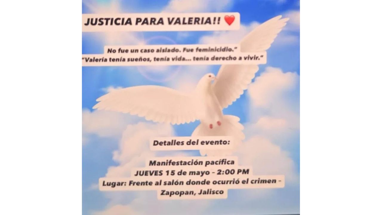 Convocan a marcha para exigir justicia por el asesinato de la influencer Valeria Márquez.
