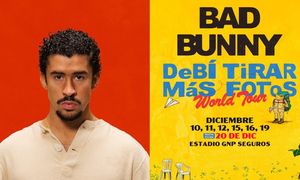 Tras agotar los boletos de seis fechas en el Estadio GNP, Bad Bunny ha anunciado una nueva fecha más como parte de su Debí Tirar Más Fotos World Tour., la cual ya está a la venta.