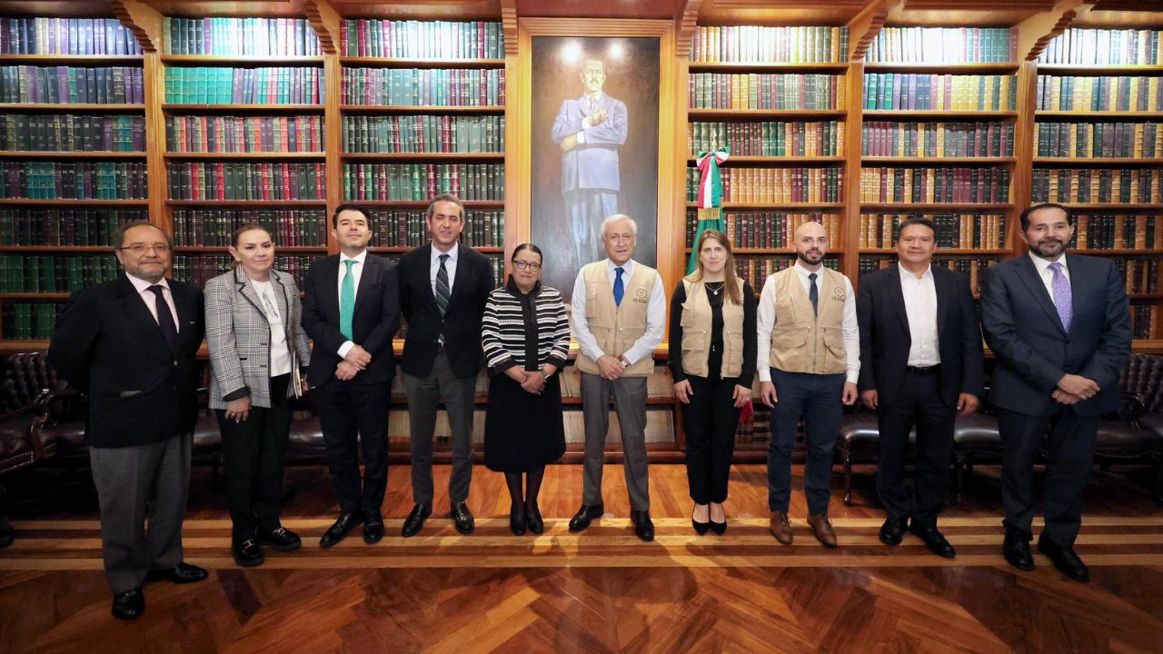 La titular de Gobernación, Rosa Icela Rodríguez, se reunió con la comisión observadora electoral de la OEA, de cara al 1 de junio.