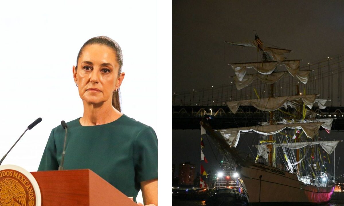 La presidenta Claudia Sheinbaum lamentó la muerte de dos de los cadetes involucrados en el accidente del buque Cuauhtémoc en NY.