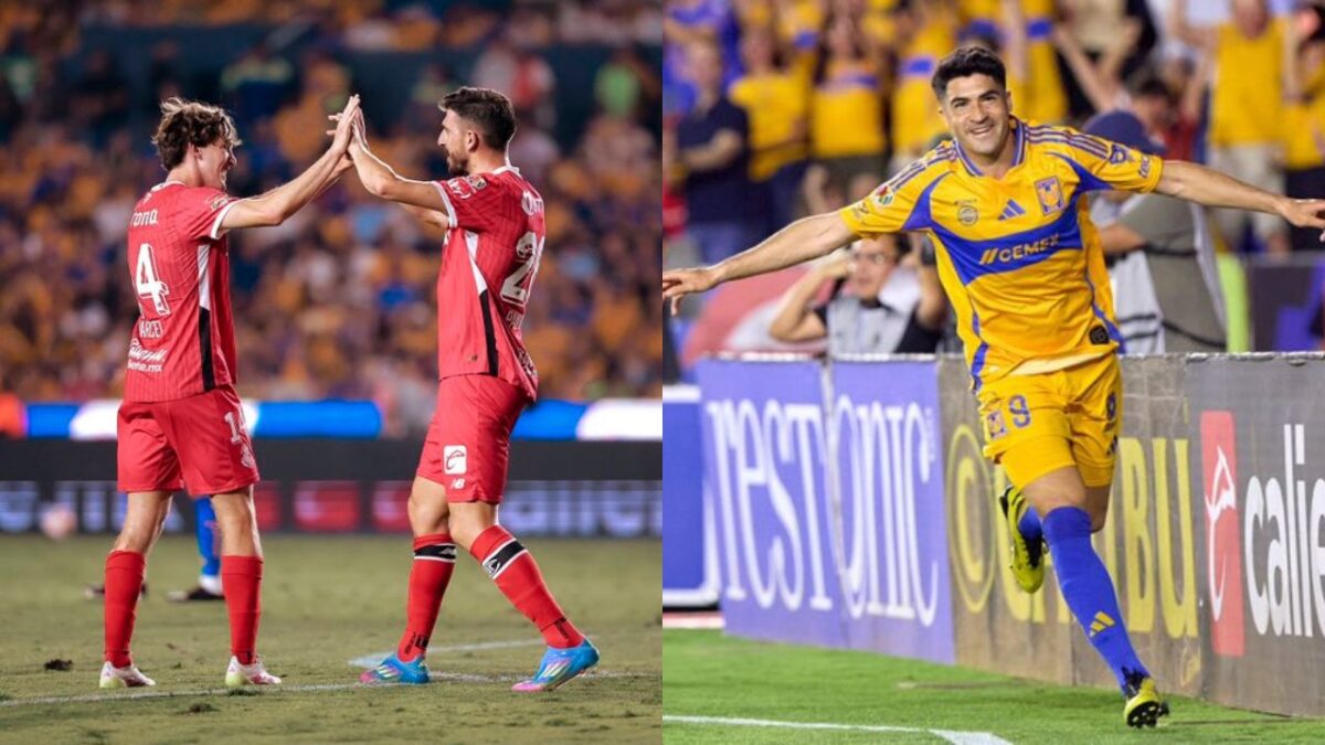 Los Tigres y los Diablos Rojos del Toluca empatan la semifinal de ida en Nuevo León.