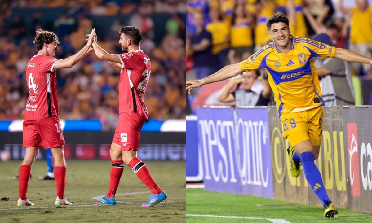 Los Tigres y los Diablos Rojos del Toluca empatan la semifinal de ida en Nuevo León.