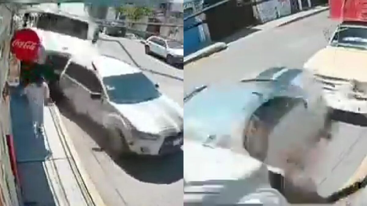 Pipa de gas se queda sin freno, operador salta ante del impacto y arrastra a un joven en La Paz.
