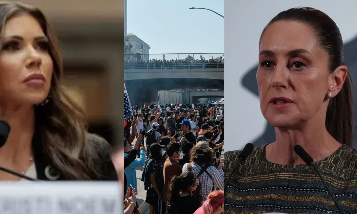 “Falso” que haya alentado manifestaciones violentas, responde Sheinbaum a Noem