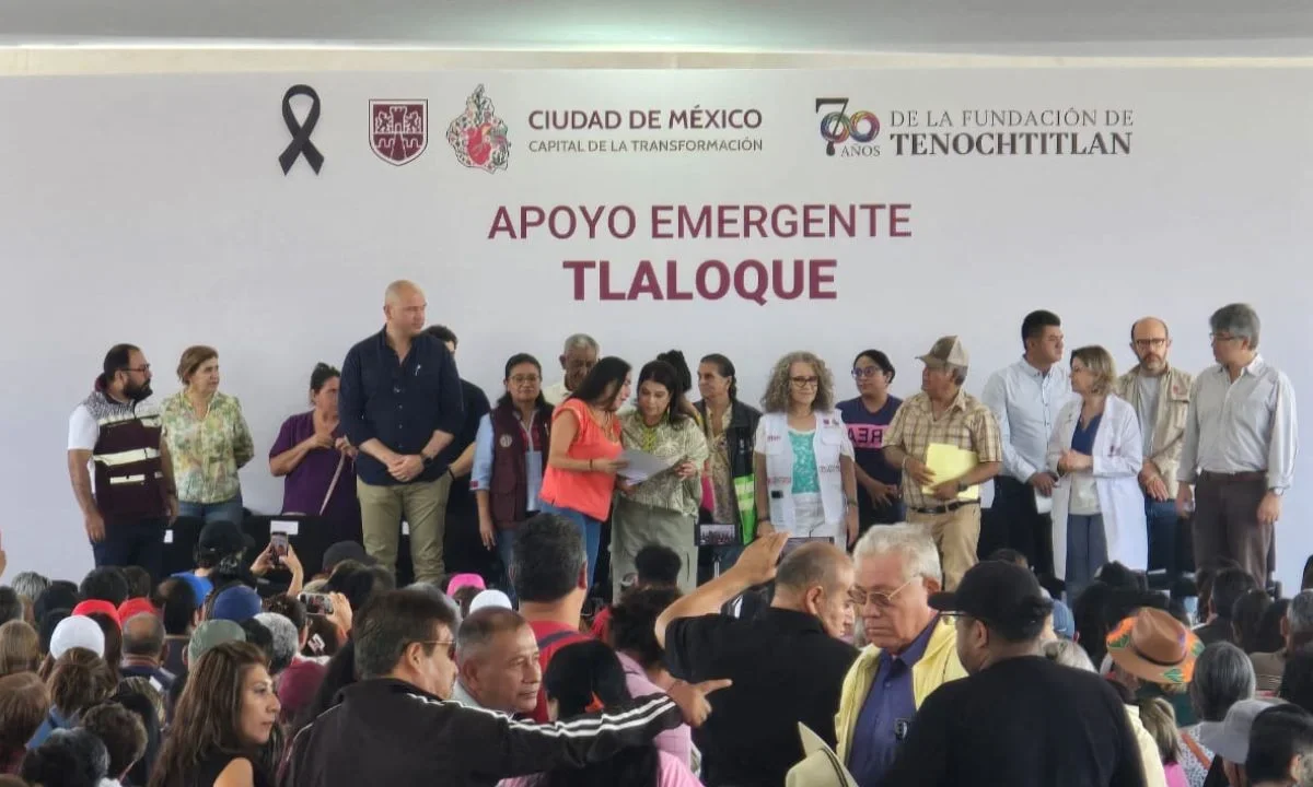 La jefa de Gobierno, Clara Brugada, anunció la dispersión de apoyos a 736 familias damnificadas por las fuertes lluvias en Iztapalapa