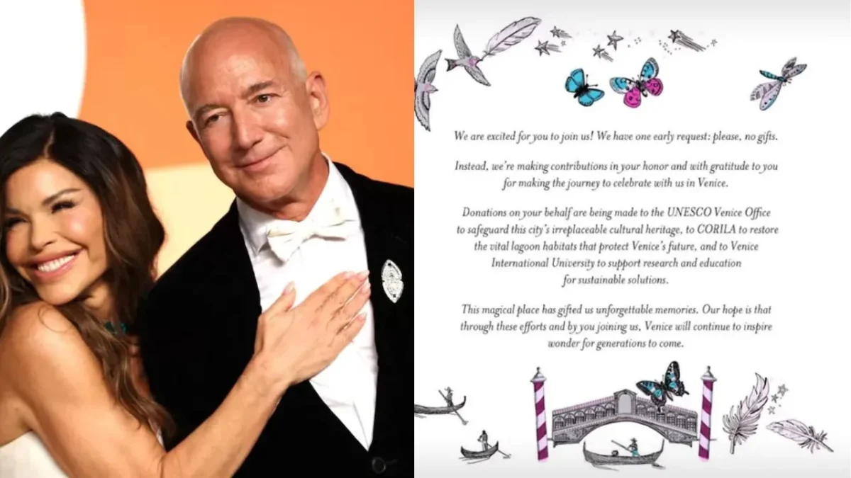 Revelan invitación de la boda de Jeff Bezos y Lauren Sanchez