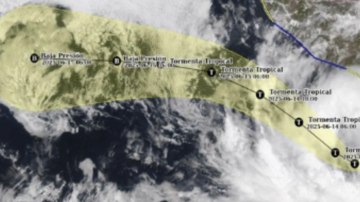 Este viernes la depresión tropical Cuatro-E se intensificó a tormenta tropical, por lo que se le nombró Dalila.