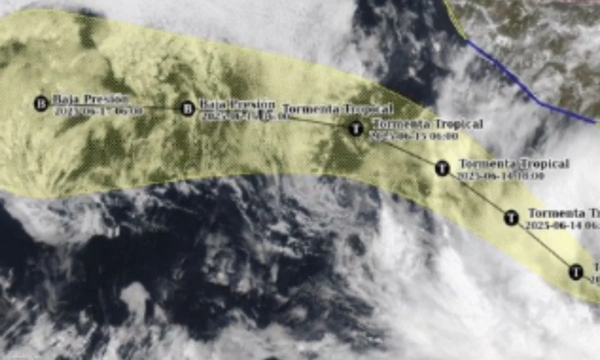 Este viernes la depresión tropical Cuatro-E se intensificó a tormenta tropical, por lo que se le nombró Dalila.