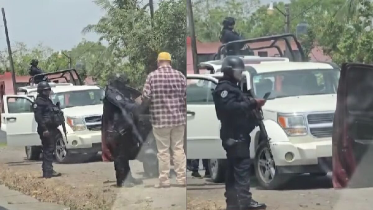 Simpatizantes del PAN, en Tlalixcoyan, acusan que policías de Veracruz los intimidan.
