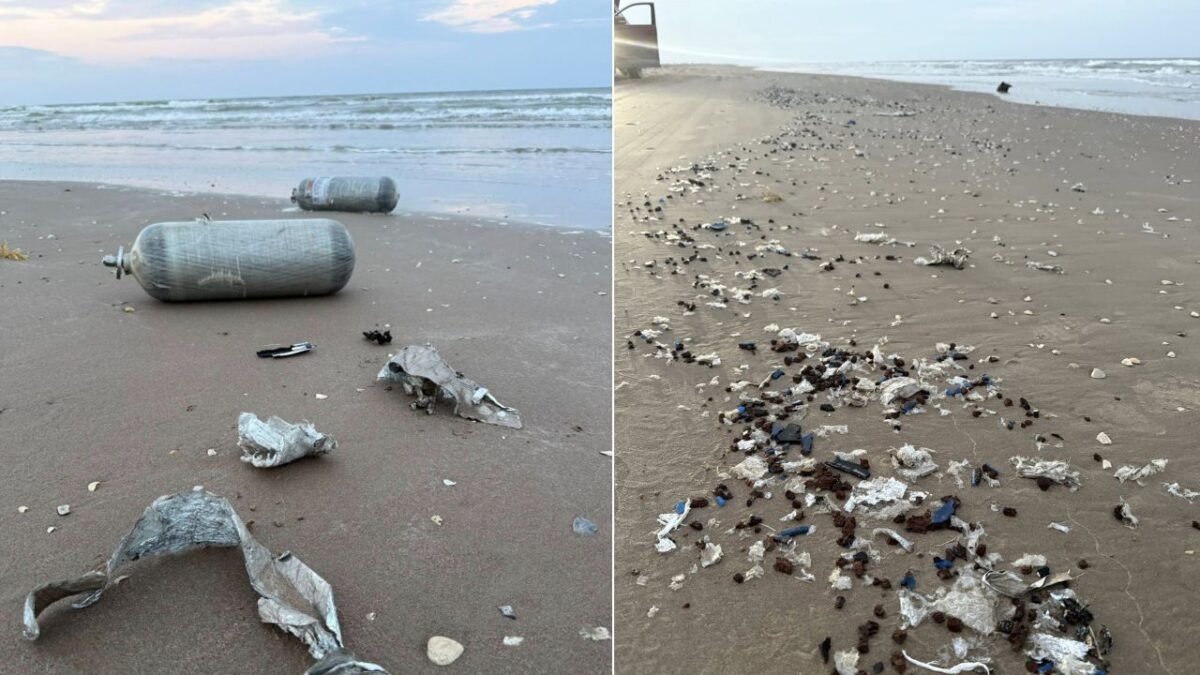 Se reportó el arribo de desechos del cohete Starship de SpaceX (que explotó en el Golfo de México) a las costas de playa Bagdad, en Matamoros