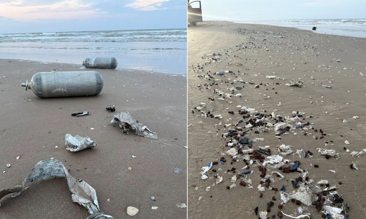 Se reportó el arribo de desechos del cohete Starship de SpaceX (que explotó en el Golfo de México) a las costas de playa Bagdad, en Matamoros