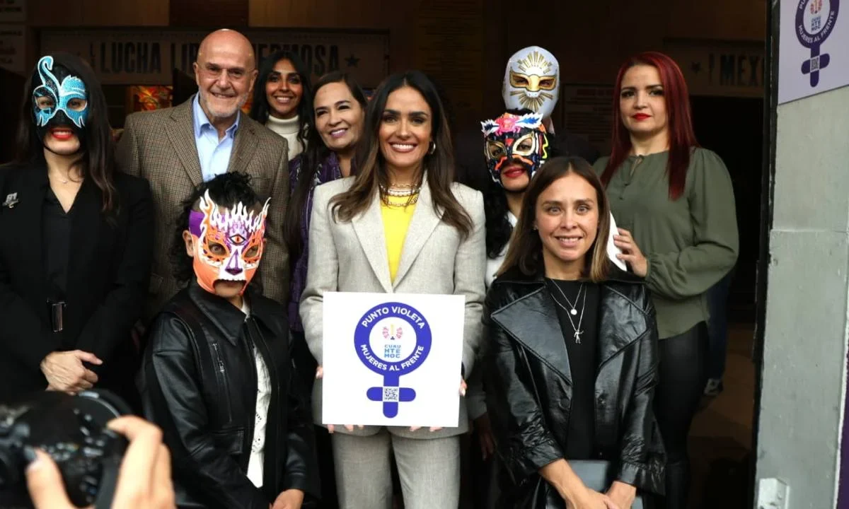 La Arena México se convirtió en el primer recinto deportivo en sumarse a la red de puntos violeta en la Cuauhtémoc.