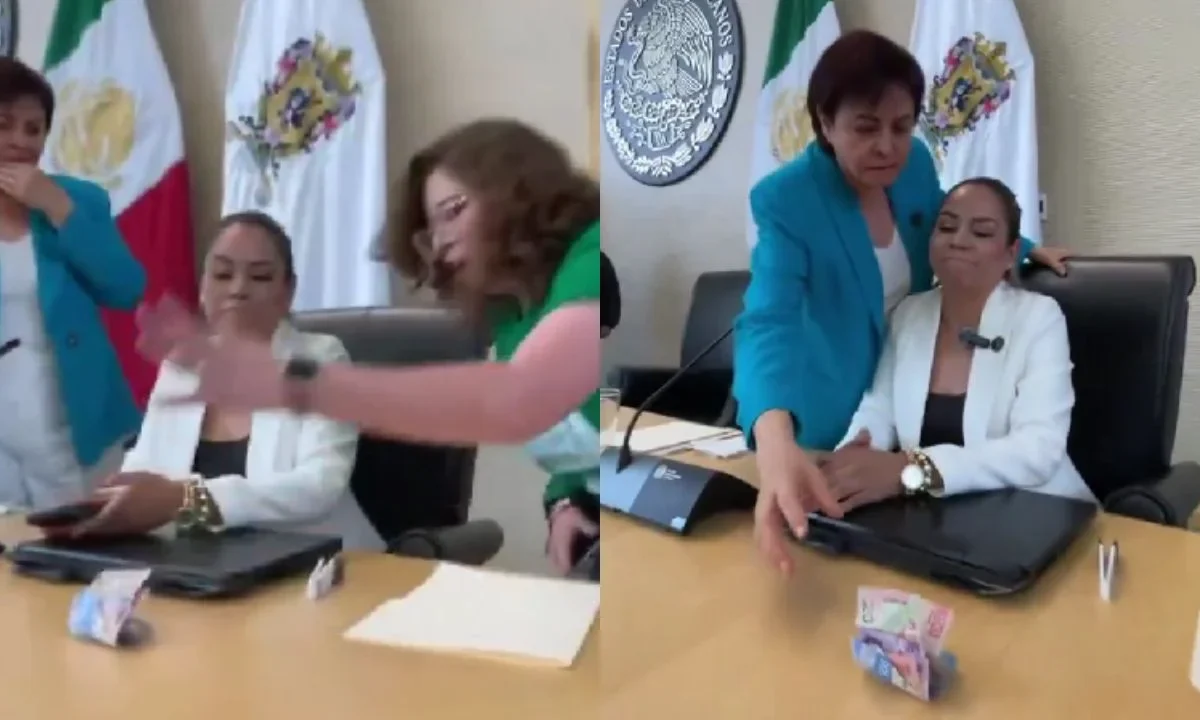 Arrojan billetes a diputada del Verde que cambió su voto para frenar la despenalización del aborto en Guanajuato.