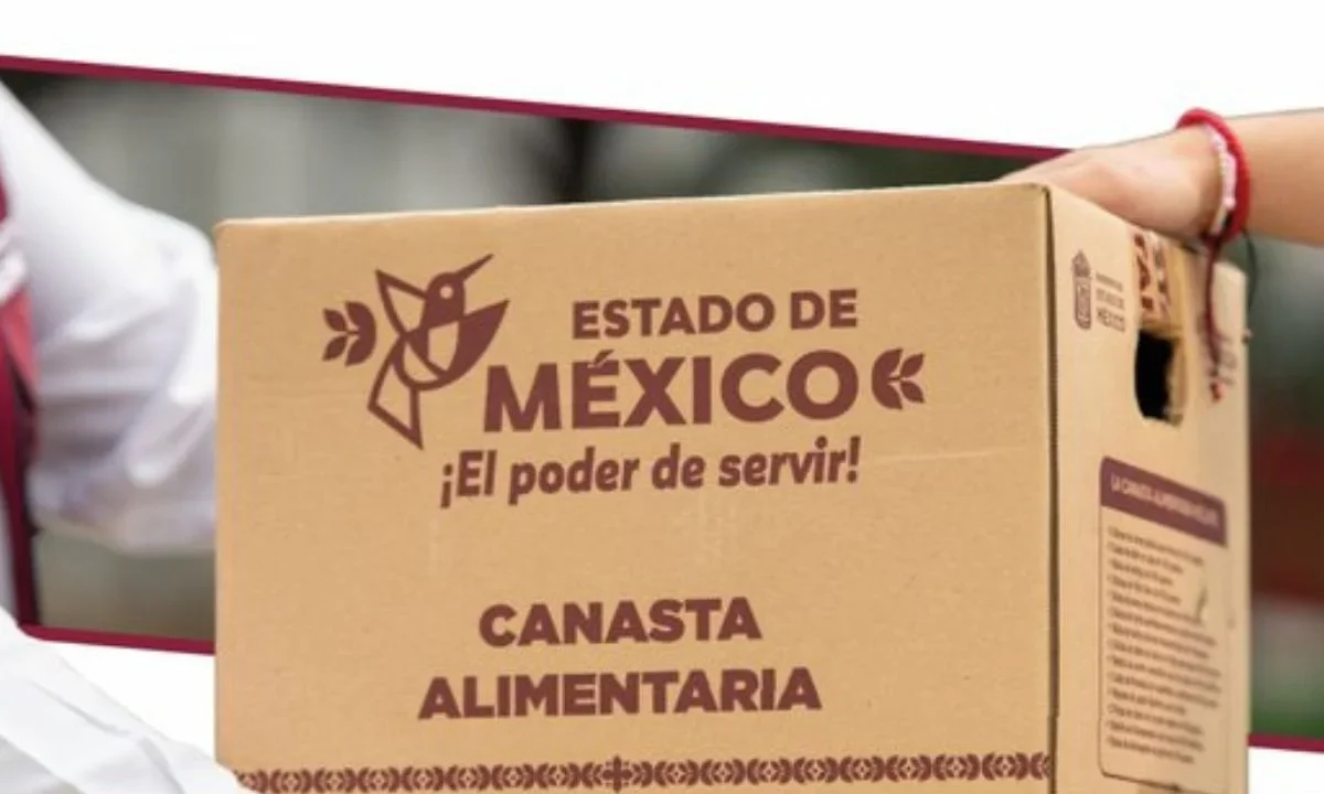 Despensa del programa Alimentación del Bienestar del Estado de México.