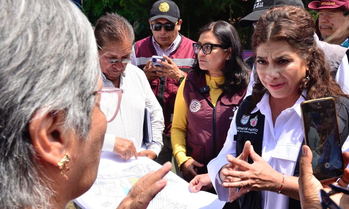 Clara Brugada anunció la construcción de un colector en la colonia Ejército de Oriente.