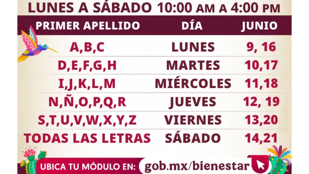 Calendario de Pensión Bienestar 2025: Consulta días de registro.