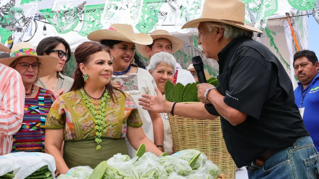 Clara Brugada inaugura la Feria del Nopal de CDMX. Noticias en tiempo real