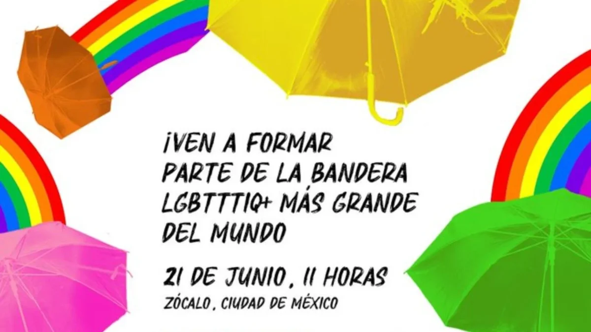 La Secretaría de Cultura de la CDMX lanzó una invitación para formar la bandera LGBTTTIQ+ más grande del mundo en el zócalo.