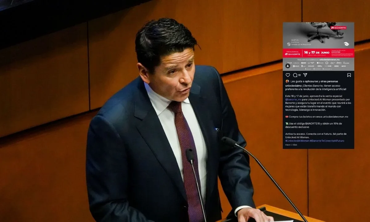 El morenista Cuauhtémoc Ochoa acusó que Unlocked AI mintió sobre la gratuidad del evento a celebrarse en la antigua sede del Senado.