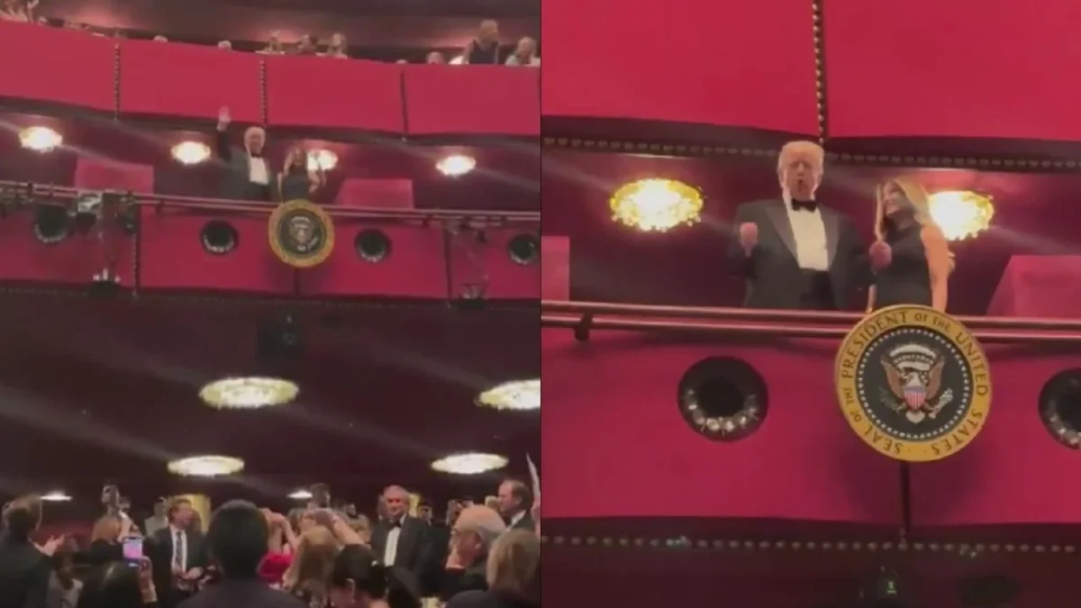 Donald Trump asiste al estreno del musical "Los Miserables", pero le reciben entre aplausos y abucheos.