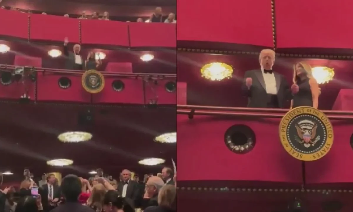 Donald Trump asiste al estreno del musical "Los Miserables", pero le reciben entre aplausos y abucheos.