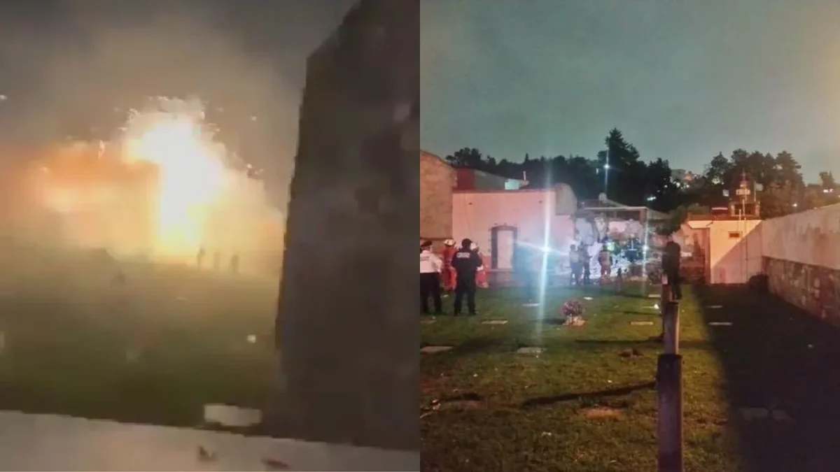 Atienden a heridos por explosión de pirotecnia en Tlaxcala.