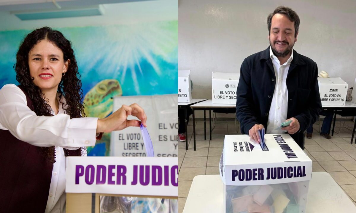 Luisa María Alcalde y Andrés Manuel López Beltrán emitieron su voto en la elección judicial