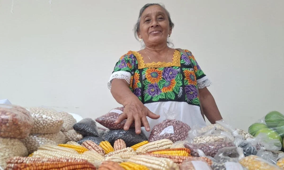 María siembra no sólo maíz, sino resistencia cultural.