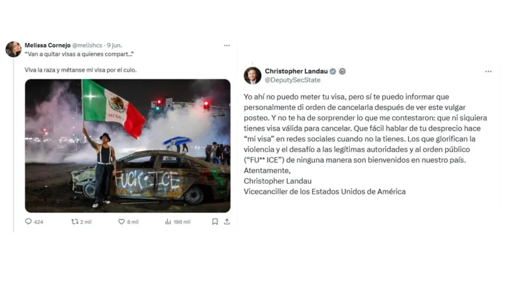 La consejera morenista, Melissa Cornejo, reconoció que usó lenguaje inapropiado en su mensaje a EU pero se arrepiente del tono, no del fondo.