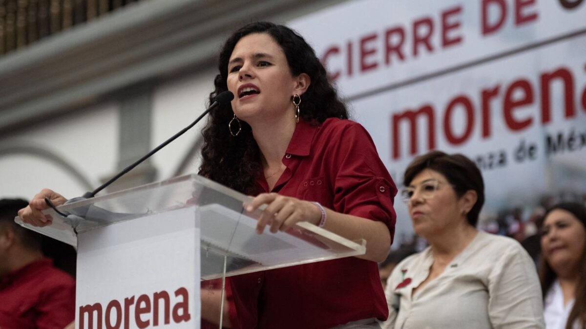 La presidenta nacional de Morena, Luisa Alcalde, anunció que ganaron Gómez Palacio, la segunda ciudad más importante de Durango