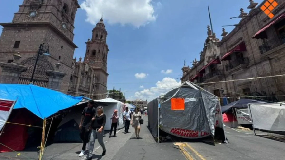 Docentes de la CNTE sigue en paro en Morelia, Michoacán.