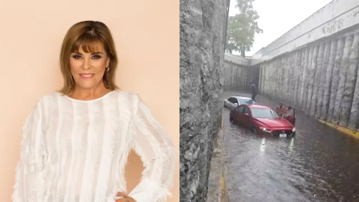 Ofelia Cano se quedó varada en inundación en Guadalajara