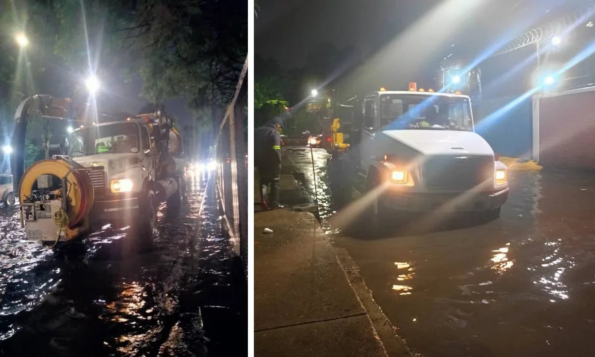 El Gobierno de la Ciudad de México activó el operativo Tlaloque, para atender el reporte de 43 encharcamientos.
