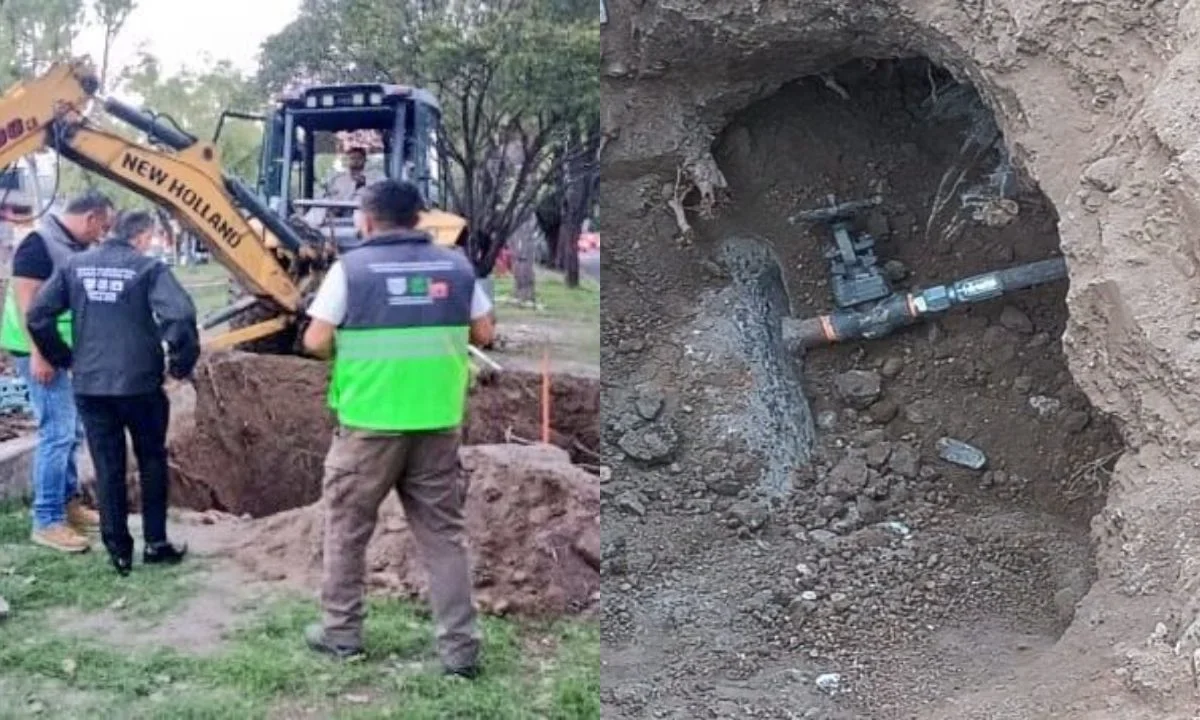 Autoridades capitalinas descartan riesgos tras hallazgo de toma de huachicol en Azcapotzalco.