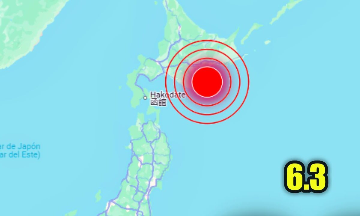 Un fuerte sismo de 6.3 grados azotó Japón en la costa noreste del archipiélago, con epicentro en isla de Hokkaido, sin alerta de tsunami.