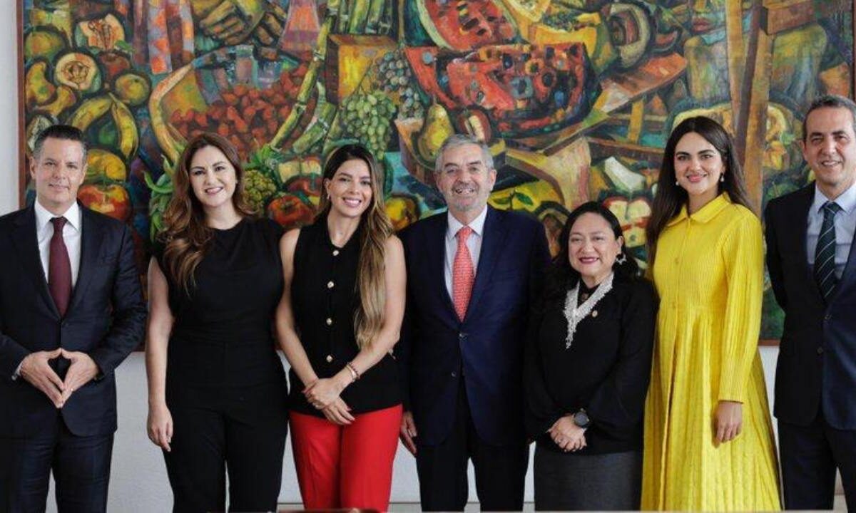 Senadores oficialistas se reúnen con el canciller Jun Ramón de la Fuente previo a su viaje a Washington, EU.