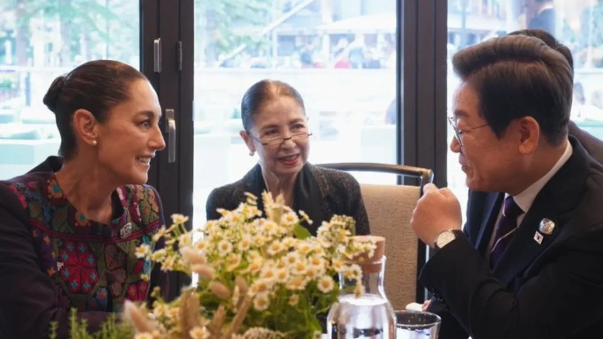 La presidenta Claudia Sheinbaum se reunió con el presidente de Corea del Sur, durante la cumbre del G7.