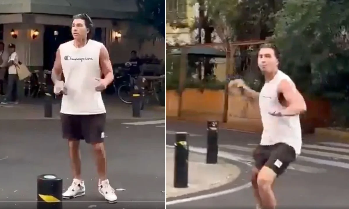 Un hombre, a quien nombraron en redes sociales Lord Piedra, fue exhibido por amenazar con una piedra a un transeunte que paseaba a su perro.