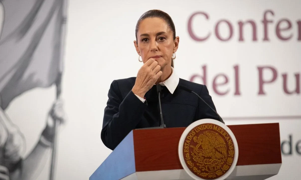Presidenta Claudia Sheinbaum durante la conferencia mañanera.
