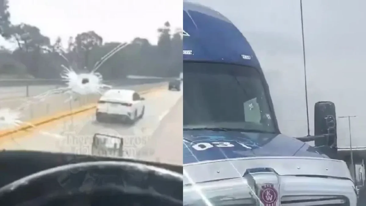 Trailero denuncia intento de asalto sobre la autopista México-Puebla; queda herido de bala.
