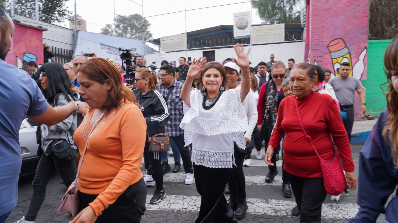 Clara Brugada durante la elección judicial