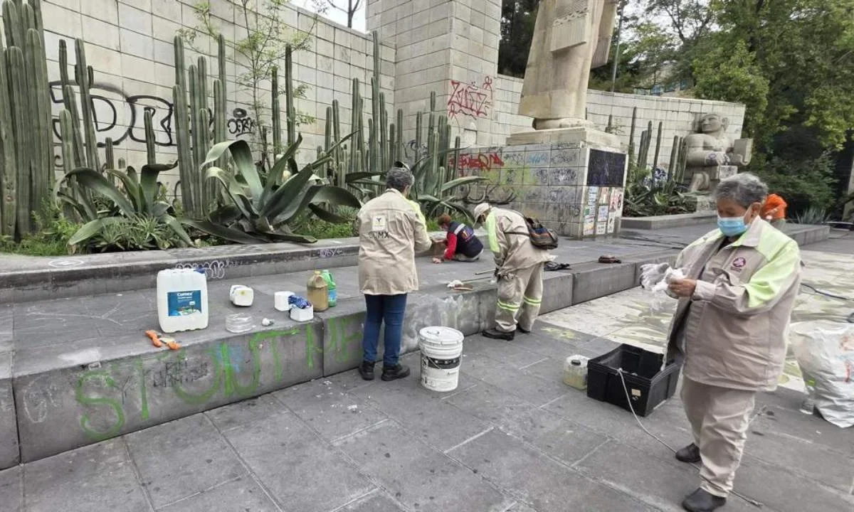 Alcaldía Cuauhtémoc rehabilita explanada del Monumento a la Madre