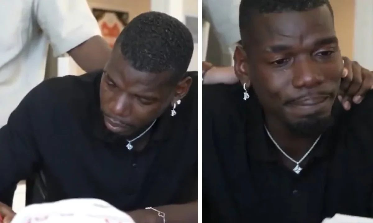 Entre lágrimas, el futbolista Paul Pogba firmó su contrato con el club Mónaco de Francia.