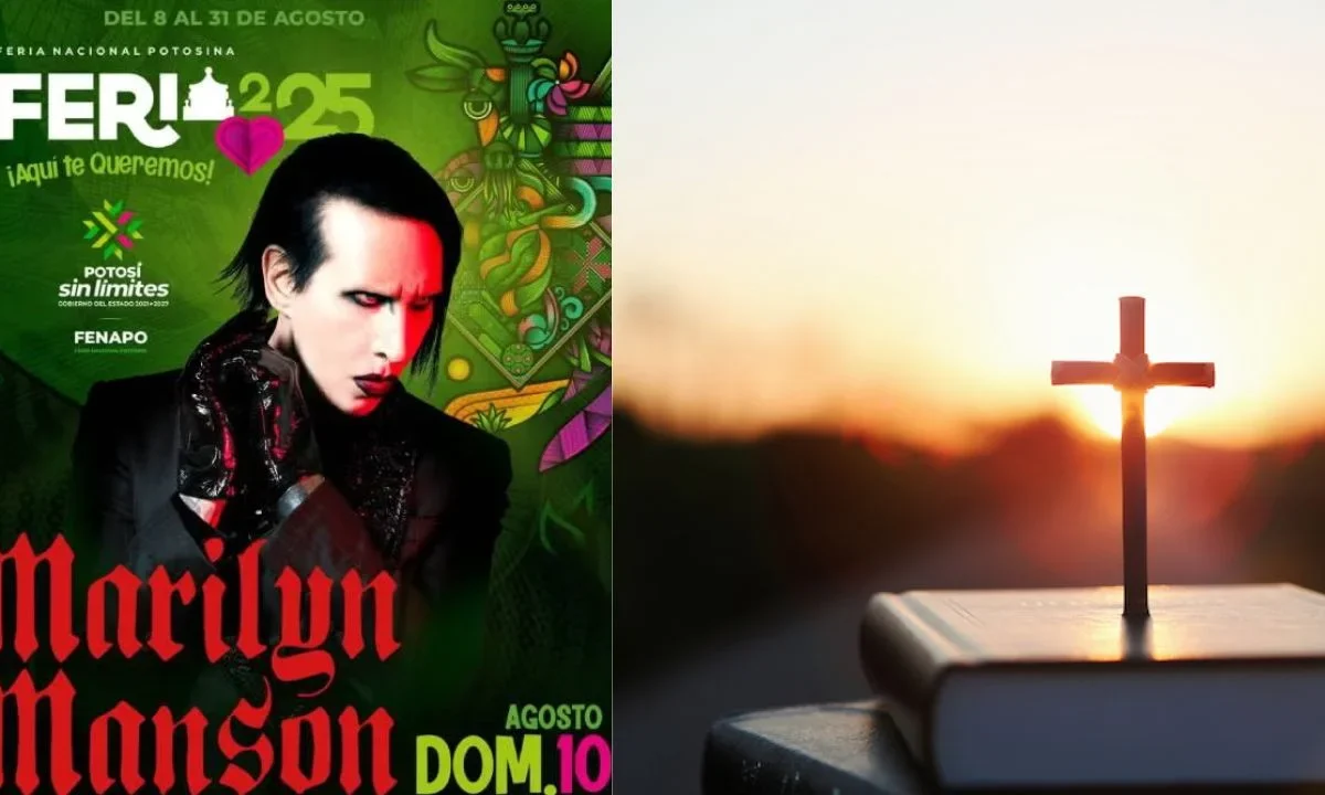 Católicos protestan contra concierto de Marilyn Manson en SLP con ayuno y oración